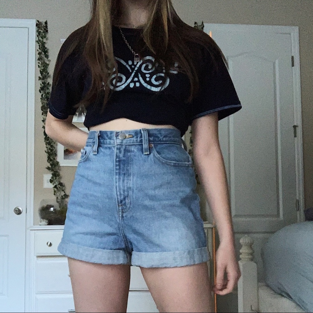 High waisted mom shorts